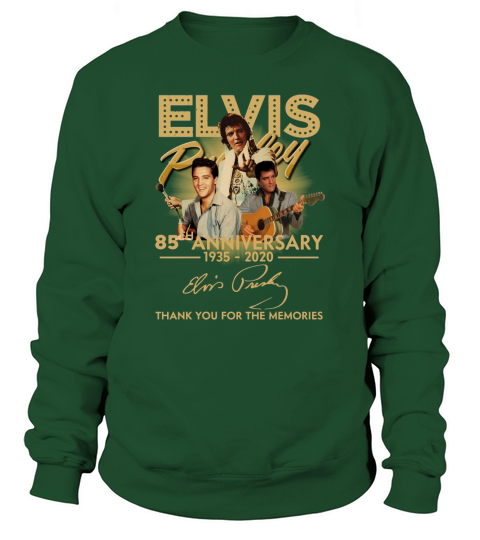 Elvis Presley 85th anniversary thank you for the memories signature Sweatshirt Unisex