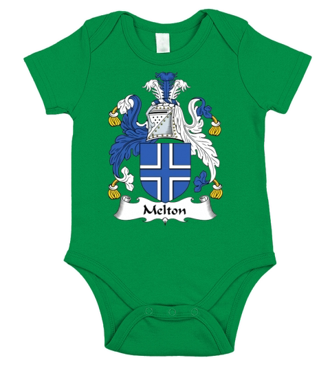 Melton Family Crest British Family Crests Short Sleeve Baby One-Piece