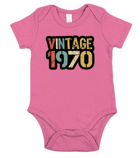 vintage 1970 Short Sleeve Baby One-Piece