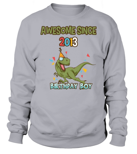 Awesome since 2013 - Birthday boy - Cool T-Rex Men's Sweatshirt