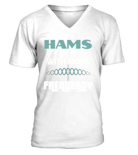 Funny Frequency Ham Radio Operator T-shirt Amateur Men Gifts V-Neck T-shirt