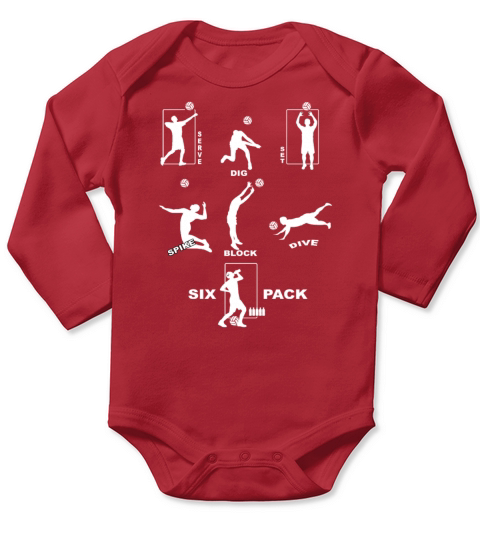 Funny Volleyball Design Long Sleeve Baby One-Piece