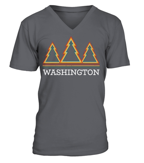 Washington Vintage Sunset Outdoors Hiking Souvenir Men's V-Neck T-shirt