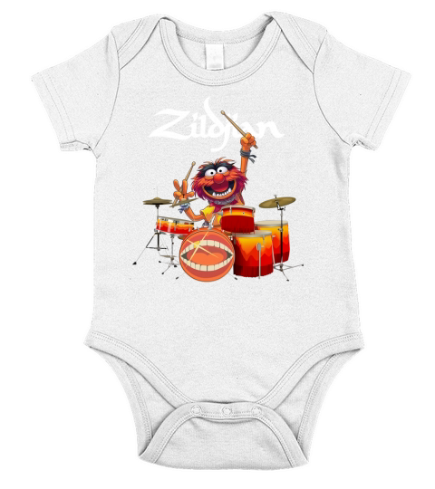 The Muppet Playing Drum For Avedis Zildjian Shirtc Short Sleeve Baby One-Piece