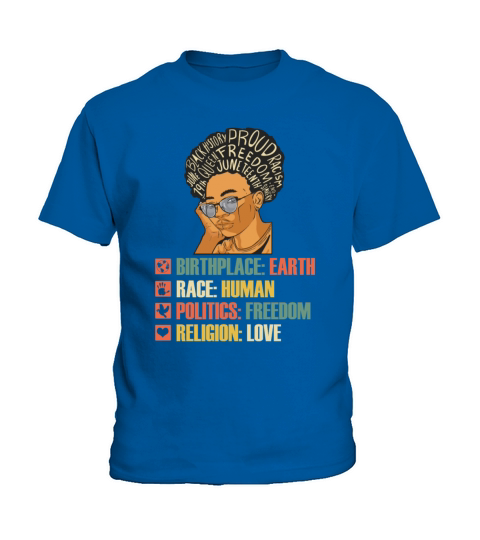 Vintage Juneteenth Black Women American Pride Afro Kids T-Shirt