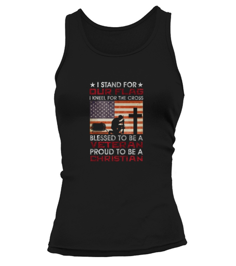 I Stand For Our Flag I Kneel For The Cross Proud V Women's Tank Top
