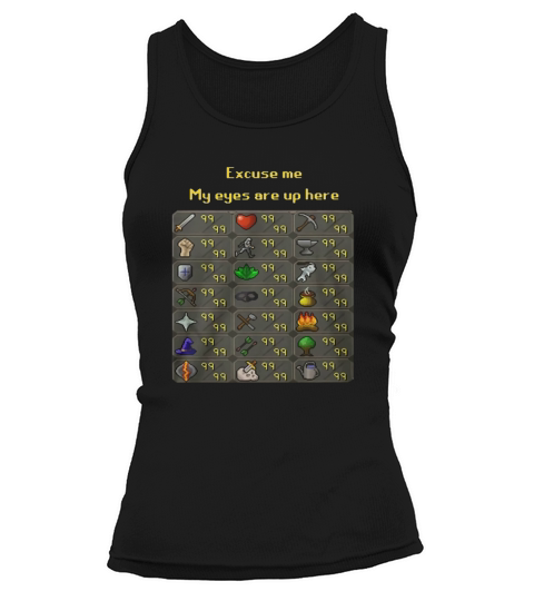 Excuse me my eyes are up here shirt Tank top Woman