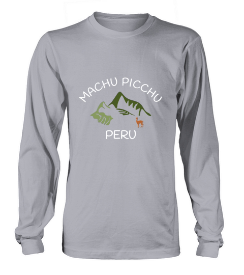 Machu Picchu Souvenir  Peru  Inca Citadel Llama Long sleeved Unisex