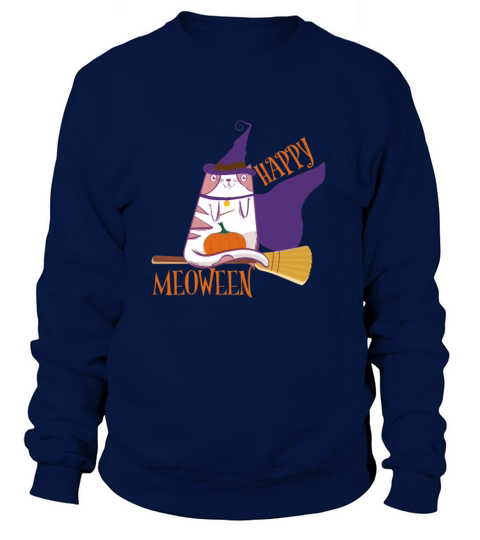 Happy Meoween - Funny Cats Halloween Design Women's Sweatshirt