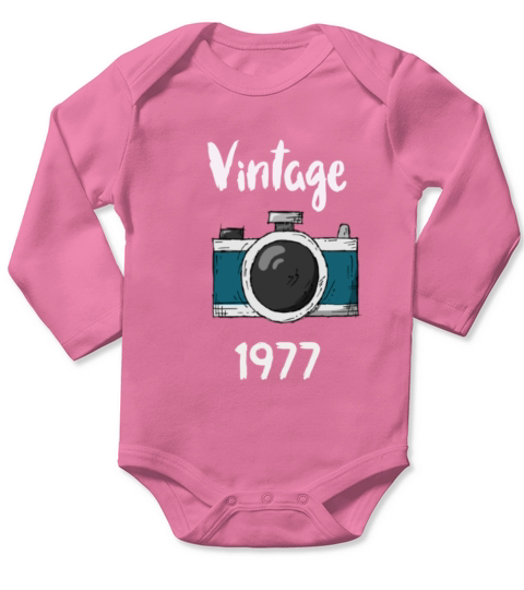 Vintage 1977 Long Sleeve Baby One-Piece