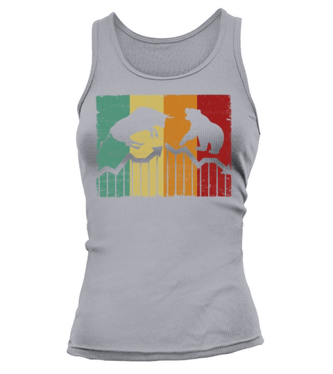 Dividend Stock Market Bull and Bear Gift Idea Women's Tank Top