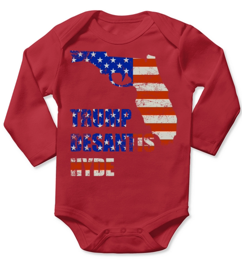 Trump Desantis Hyde Florida map gun vintage Long Sleeve Baby One-Piece