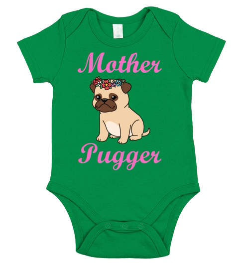Mother Pugger Funny Pug Gift Short Sleeve Baby One-Piece