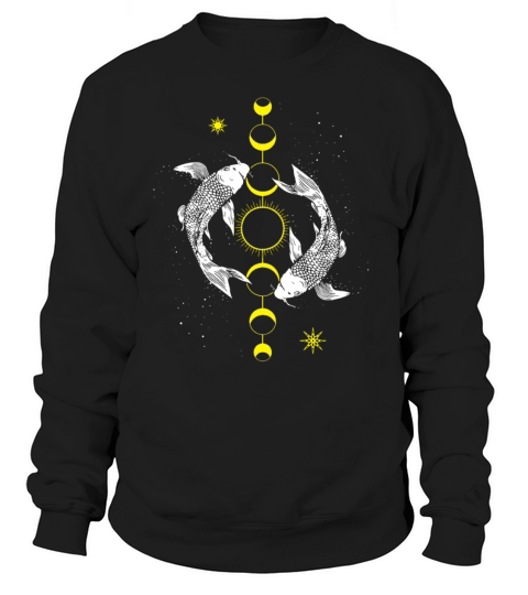 Koi Carp Moon Phase Sun Japanese Koi Fish Japan Women's Sweatshirt
