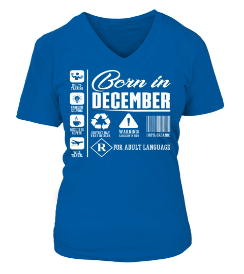Born In December Content Women's V-Neck T-shirt