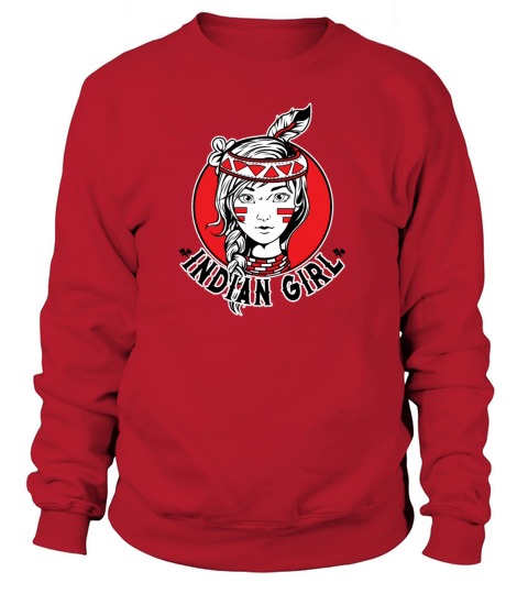 Indian Girl Warrior Skull Is Ready For Battle Women's Sweatshirt