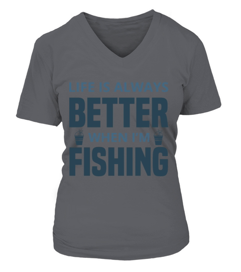 Funny design for fishermen and anglers Women's V-Neck T-shirt