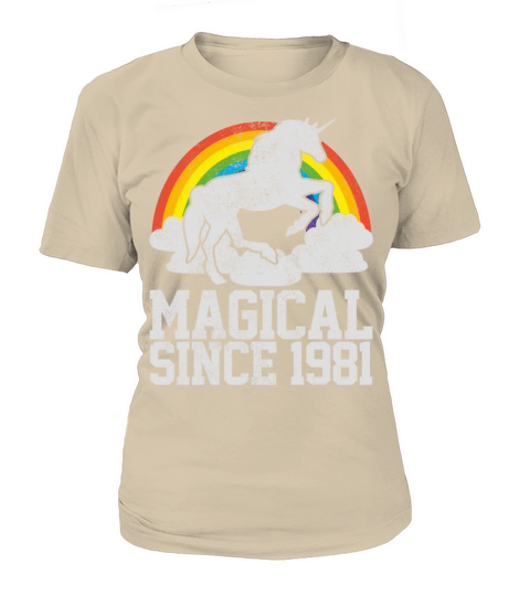 40th Birthday Vintage 1981 Unicorn Funny Gift Women's T-Shirt