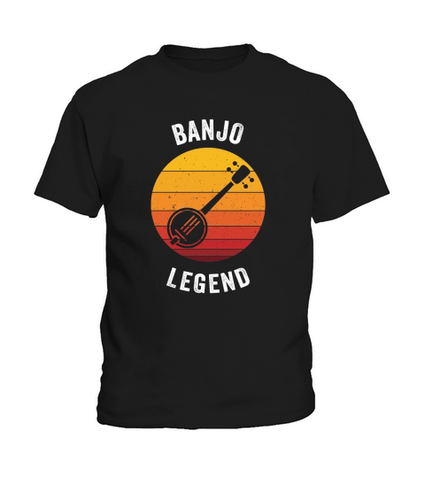 Banjo Legend Vintage Bluegrass Kids T-Shirt