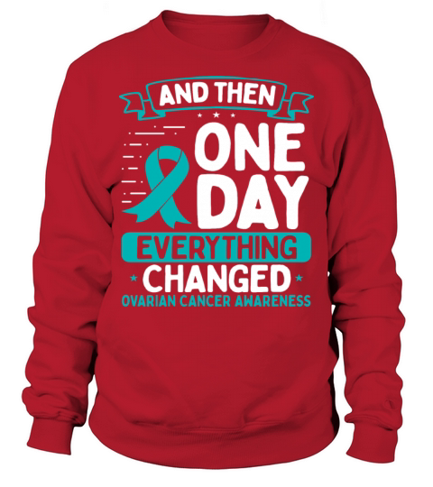 Ovarian Cancer Awareness Warrior Survivor Ribbon Sweatshirt Unisex