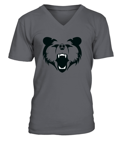 Bear Silhouette Men's V-Neck T-shirt