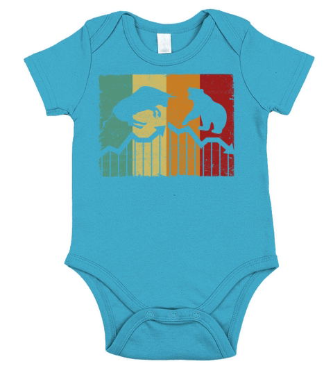 Dividend Stock Market Bull and Bear Gift Idea Short Sleeve Baby One-Piece