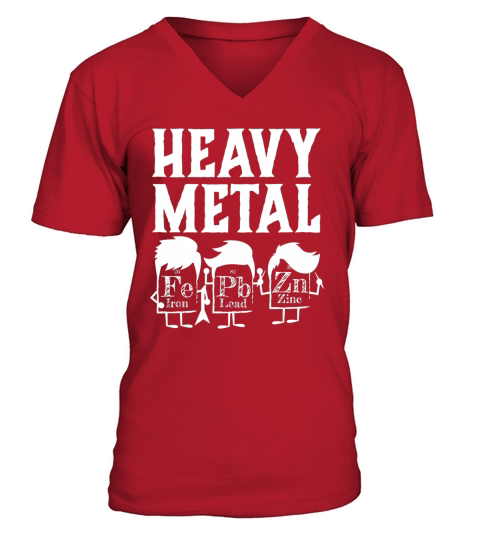 Heavy Metals Periodic Table Science V-Neck T-shirt
