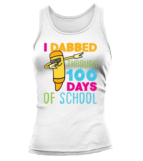 100 Days of School Dabbing Crayon Women's Tank Top
