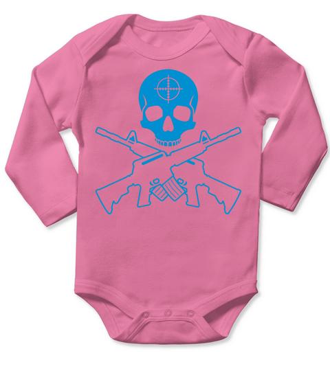 Skull M16 Long Sleeve Baby One-Piece