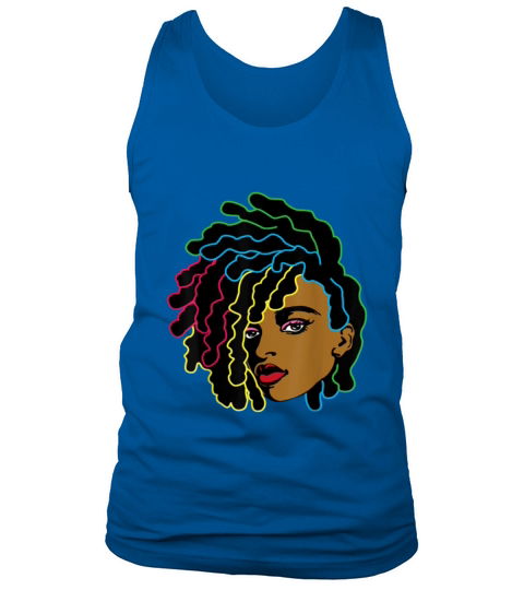 Black Woman African Afro Hair Cool Black History Men's Tank Top