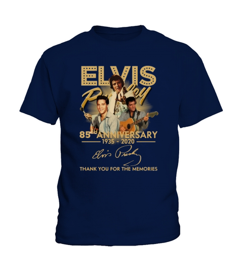 Elvis Presley 85th anniversary thank you for the memories signature Kids T-Shirt