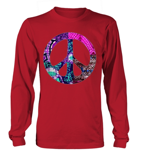 Purple Passion Peace Sign Long sleeved Unisex