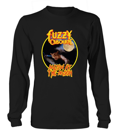 Fuzzy Osbourne Meow At The Moon Long sleeved Unisex