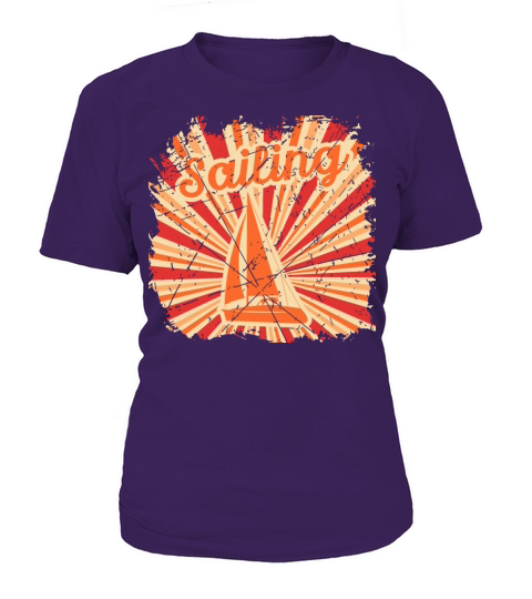 Sailing boat sailboat captain sea yacht retro sail Women's T-Shirt