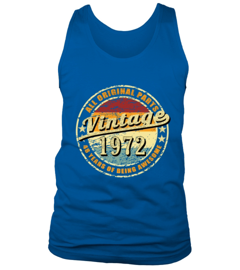 48 Years Of Being Awesome vintage retro 1972 Men's Tank Top