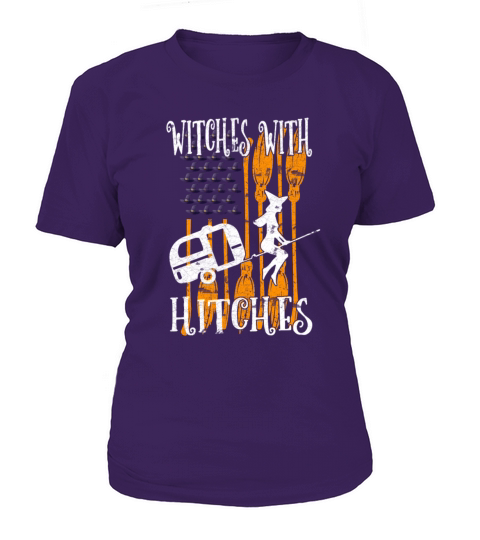 Womens Witches With Hitches Funny Halloween Women's T-Shirt