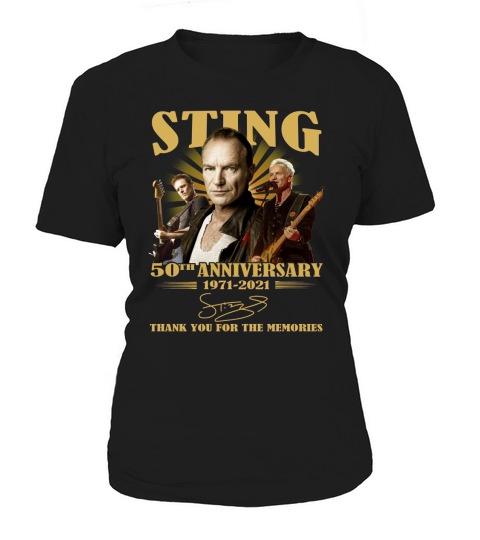 Sting 50th Anniversary 1971 2021 Signature Thank Women's T-Shirt
