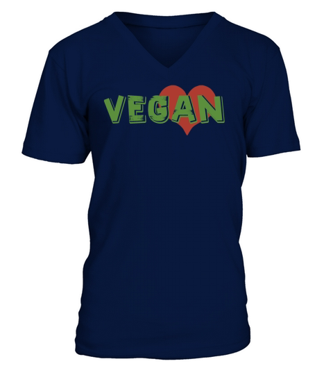 VEGAN HEART Men's V-Neck T-shirt