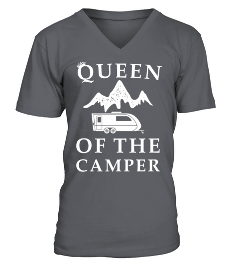 Queen of the RV - Camping Camper Vacation Gift Men's V-Neck T-shirt