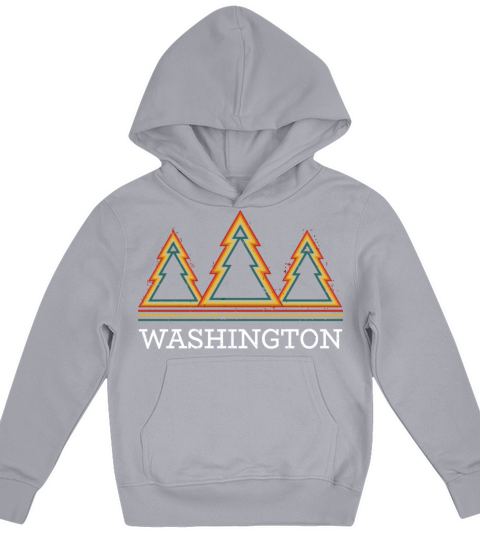 Washington Vintage Sunset Outdoors Hiking Souvenir Kids Hoodie