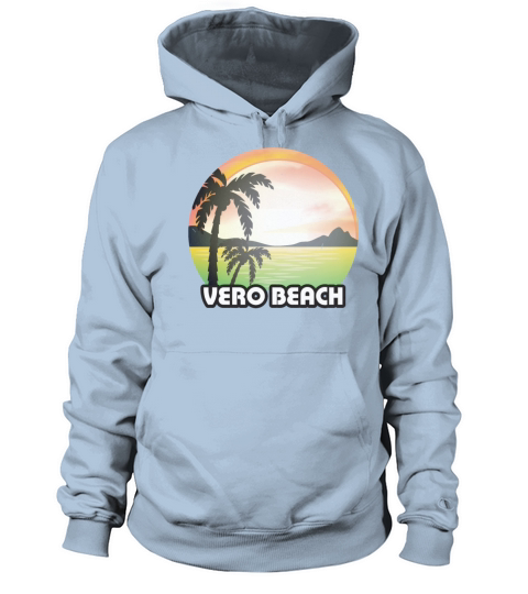 Vintage Vero Beach Florida FL Retro 70s Summer Women's Hoodie