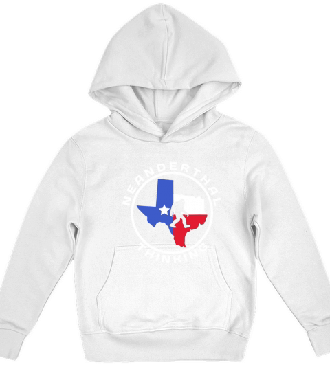 Texas Neanderthal Thinking Funny Texan Kids Hoodie