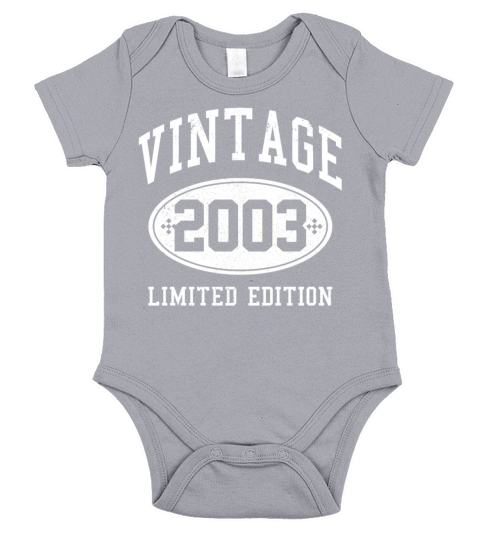 18th Birthday Vintage 2003 Funny Gift Short Sleeve Baby One-Piece