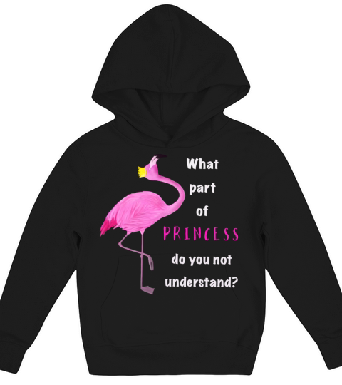 Flamingo Princess understand Kids Hoodie