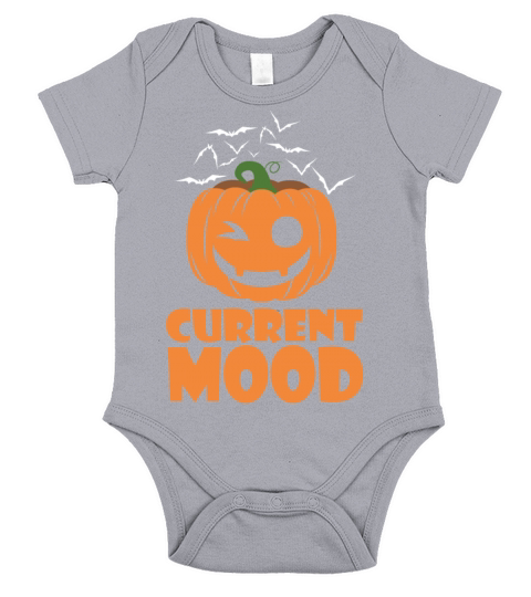 Funny Laughing Pumpkin Halloween Short Sleeve Baby One-Piece