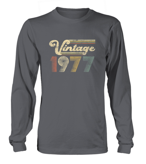 44 Years Old - Vintage Best Of 1977 44Th Birthday Women's Long Sleeve