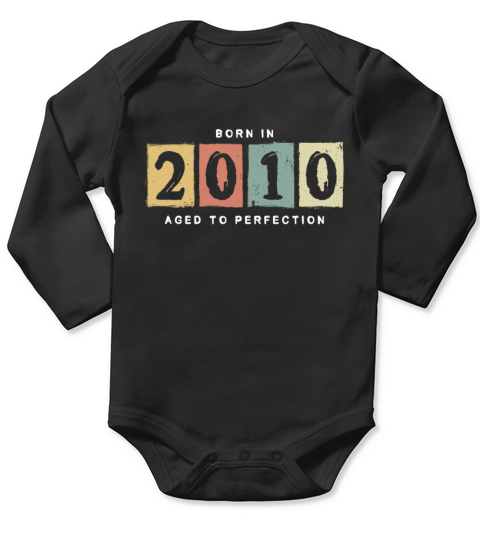 2010 Birthday vintage Gift Idea Long Sleeve Baby One-Piece