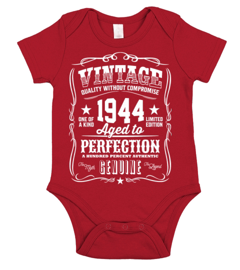 Vintage 1944 Aged to Perfection Short Sleeve Baby One-Piece