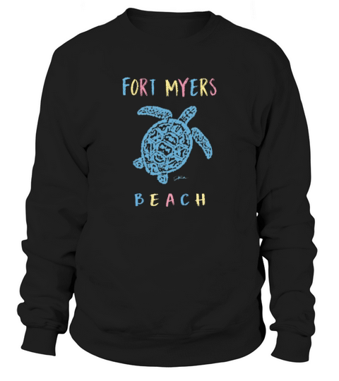 JCombs Fort Myers Beach, FL, Sea Turtle Sweatshirt Unisex