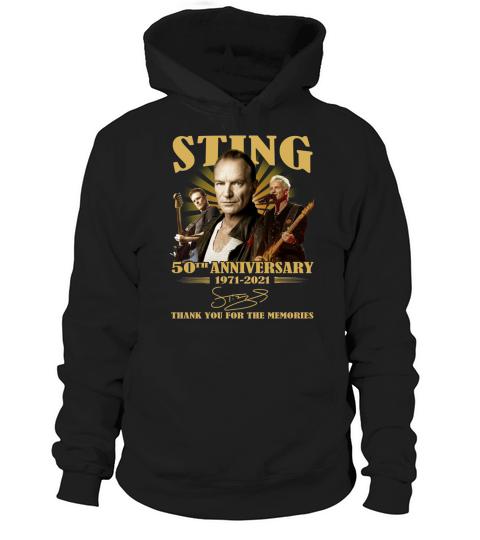 Sting 50th Anniversary 1971 2021 Signature Thank Hoodie Unisex